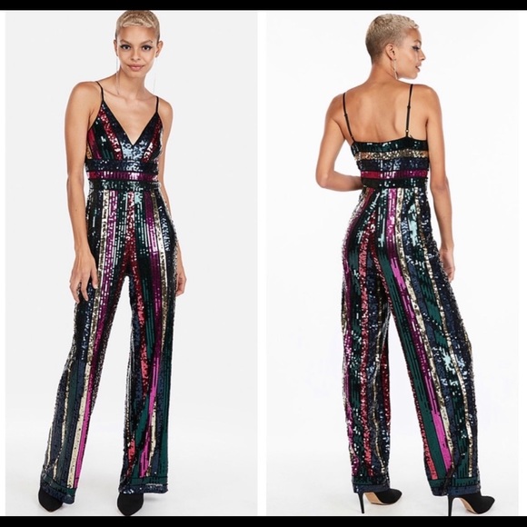 express sequin jumpsuit
